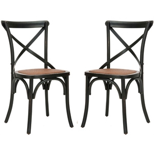 Safavieh Logan X Oak  Dining Chair in Antique White (Set of 2)