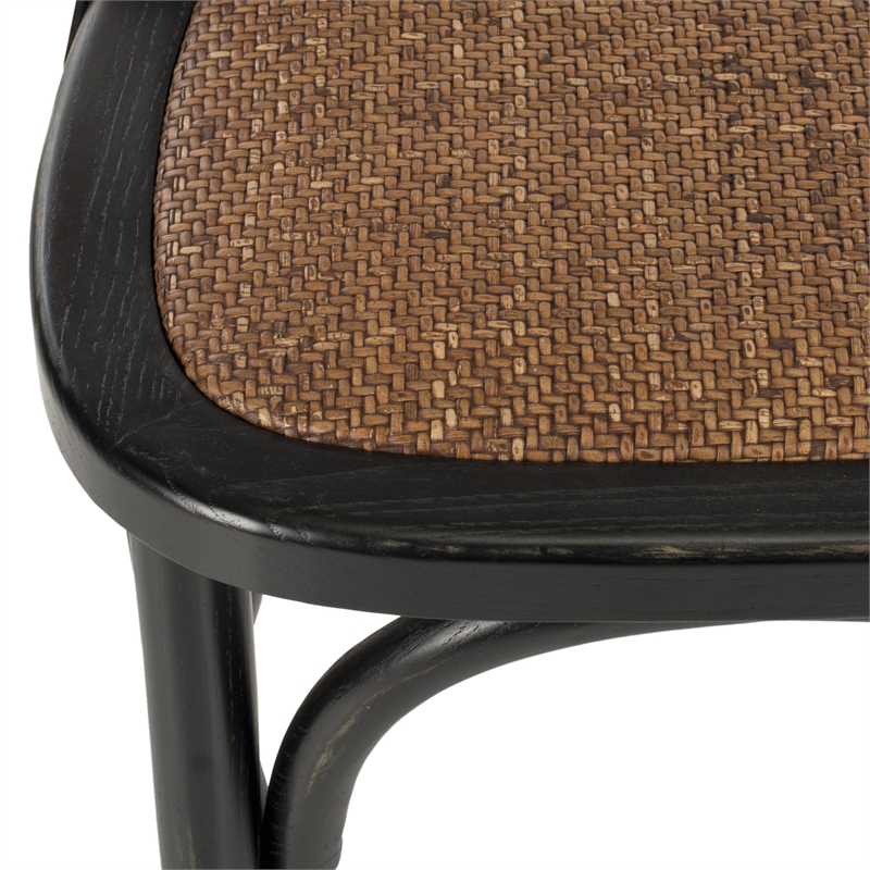 Safavieh Logan X Oak  Dining Chair in Antique White (Set of 2)