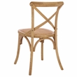 Safavieh Franklin X Curvy Back and Rounded Seat Wood Chair in Natural Oak