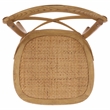 Safavieh Franklin X Curvy Back and Rounded Seat Wood Chair in Natural Oak