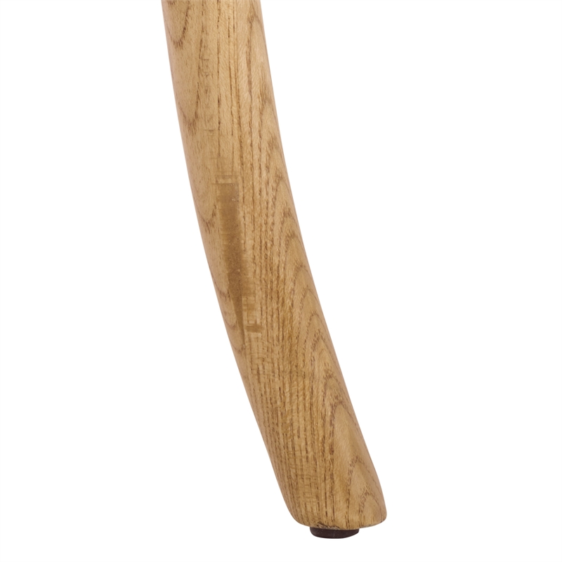 Safavieh Franklin X Curvy Back and Rounded Seat Wood Chair in Natural Oak