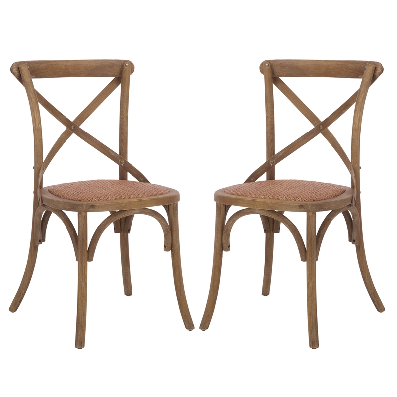 Safavieh Franklin X Back Chair in Gray (Set Of 2)