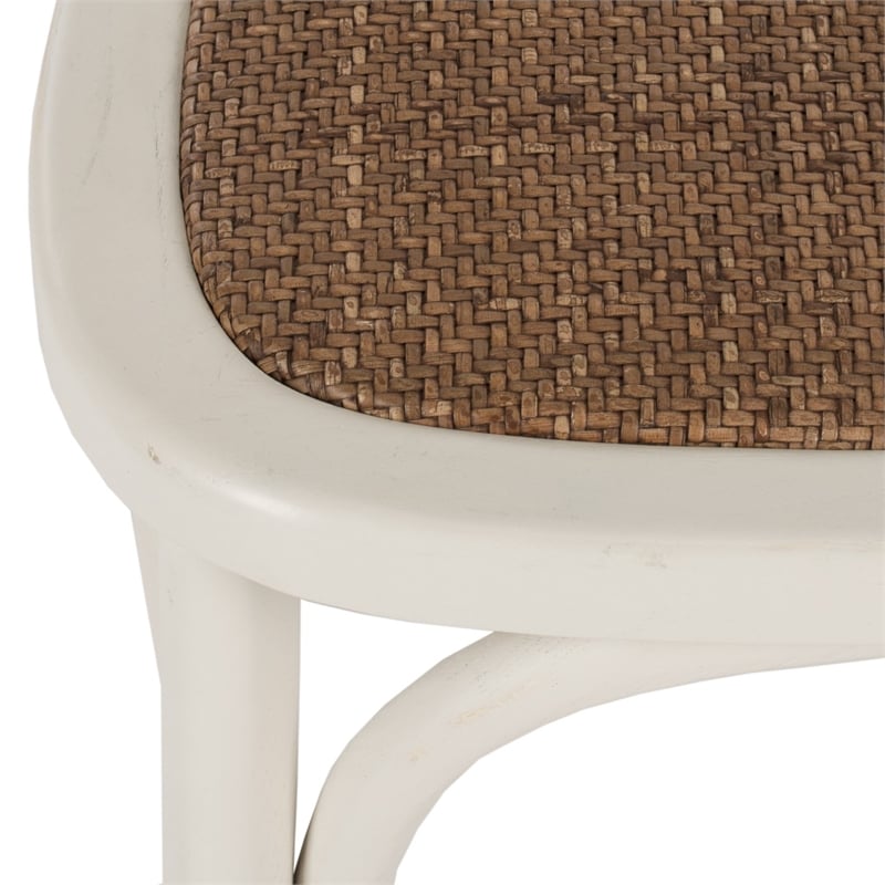 Safavieh Eleanor X Back  Dining Chair in Ivory (Set of 2)