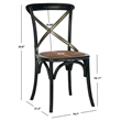 Safavieh Eleanor X Back  Dining Chair in Hickory (Set of 2)