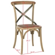 Safavieh Eleanor X Back  Dining Chair in Weathered Oak (Set of 2)