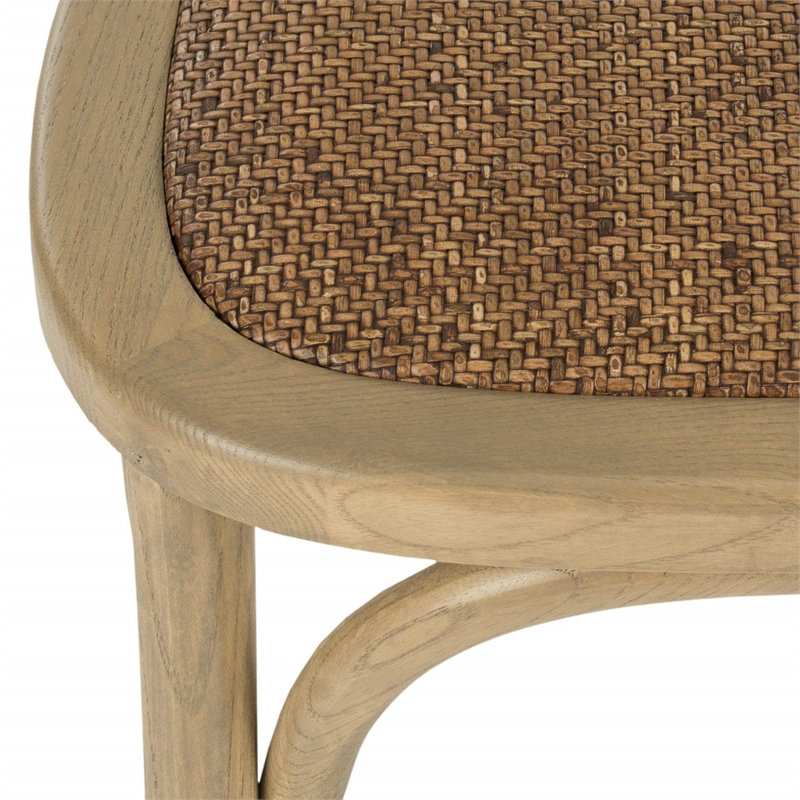 Safavieh Eleanor X Back  Dining Chair in Weathered Oak (Set of 2)