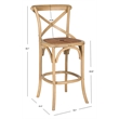 Safavieh Franklin Oak Wood Barstool in Weathered Oak