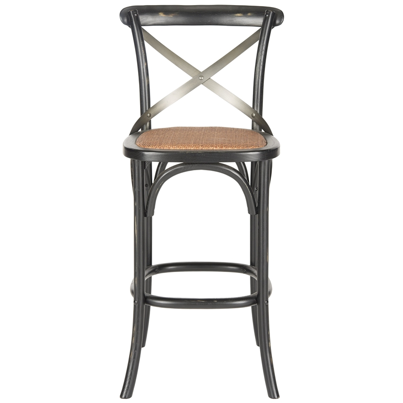 Safavieh Eleanor Oak Wood Barstool in Hickory