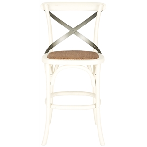 Safavieh Eleanor Oak Wood 24&quot Counterstool in Ivory