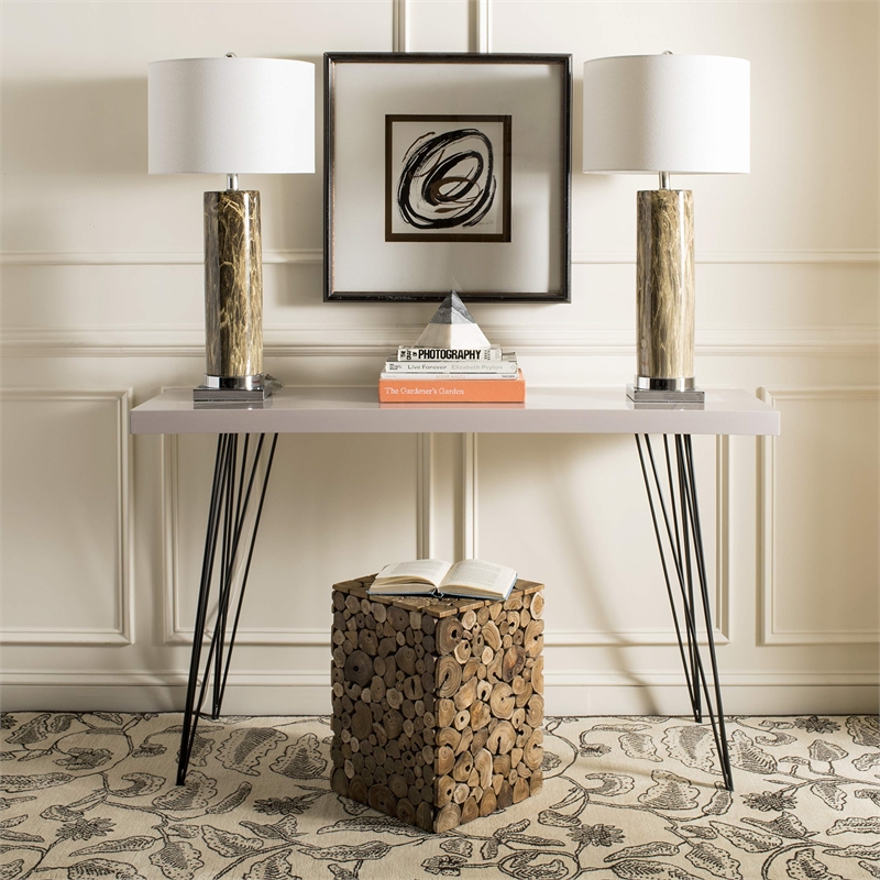 Safavieh Jarrett Teak Stool in Brown