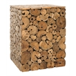Safavieh Jarrett Teak Stool in Brown