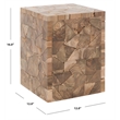 Safavieh Howard Teak Square Stool in Brown