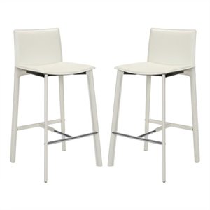 Safavieh Journey 30&quot Bar Stool in White (Set of 2)