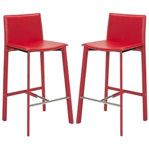 Safavieh Journey 30&quot Bar Stool in Red (Set of 2)