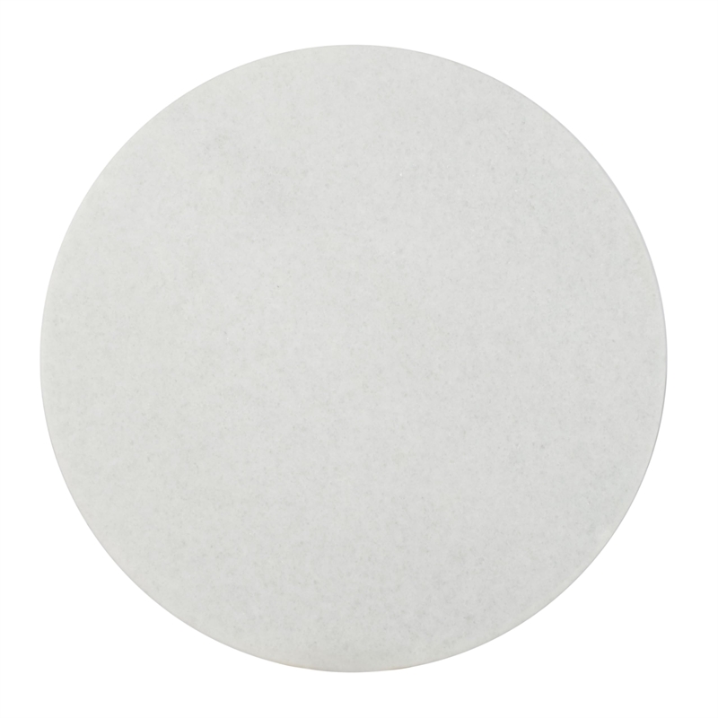 Safavieh Jason Marble Accent Table in White and Gold