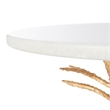 Safavieh Jason Marble Accent Table in White and Gold