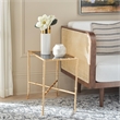 Safavieh Donald Mirror Accent Table in Gold