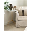 Safavieh Crystal Marble Accent Table in White and Gold