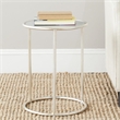 Safavieh Shay Iron and Glass Accent Table in Gold
