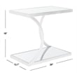 Safavieh Sullivan Iron and Mirror Accent Table in Silver