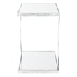 Safavieh Sullivan Iron and Mirror Accent Table in Silver