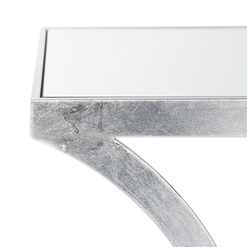 Safavieh Sullivan Iron and Mirror Accent Table in Silver