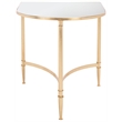 Safavieh Nevin Iron and Mirror Accent Table in Gold