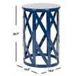 Safavieh Bertram Iron Stool in Navy