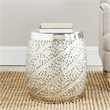 Safavieh Barry Aluminum Stool in Nickle Plated