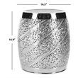 Safavieh Barry Aluminum Stool in Nickle Plated