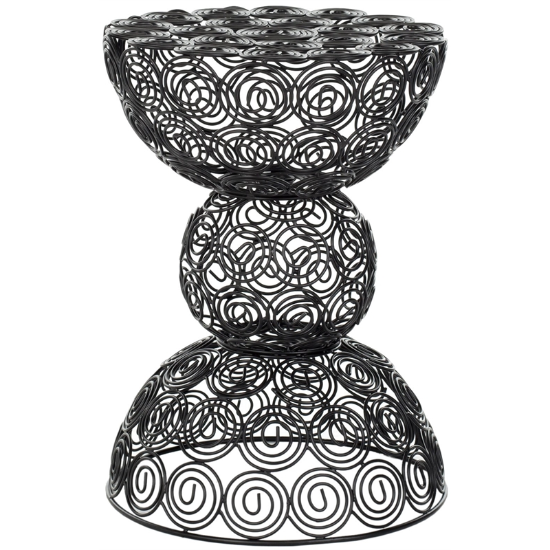 Safavieh Timmy Iron Wire Stool in Black