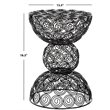 Safavieh Timmy Iron Wire Stool in Black
