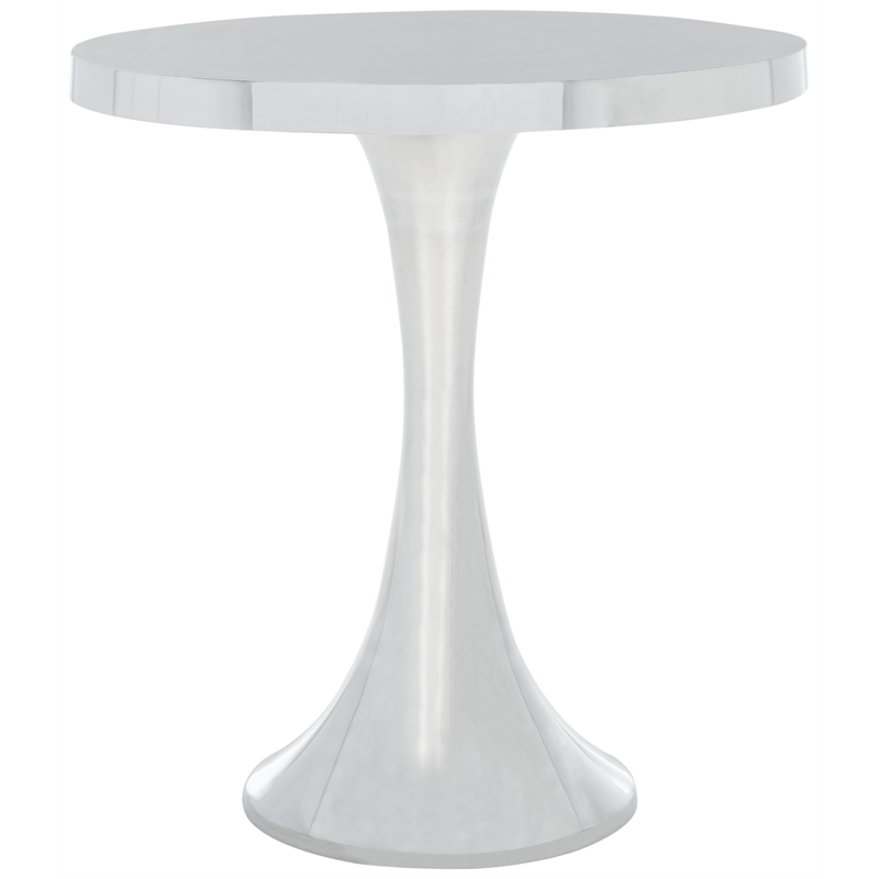 Safavieh Galium Aluminum Side Table in Silver