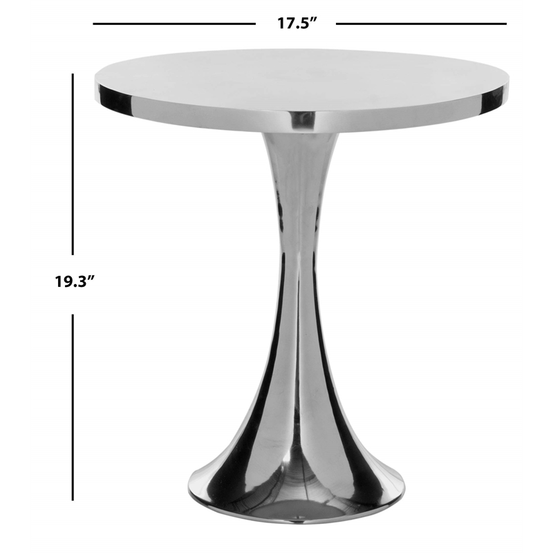 Safavieh Galium Aluminum Side Table in Silver