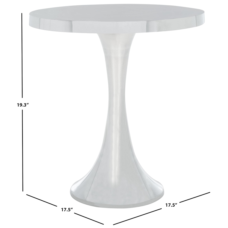 Safavieh Galium Aluminum Side Table in Silver