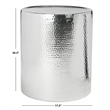 Safavieh Polonium Aluminum Accent Table in Silver