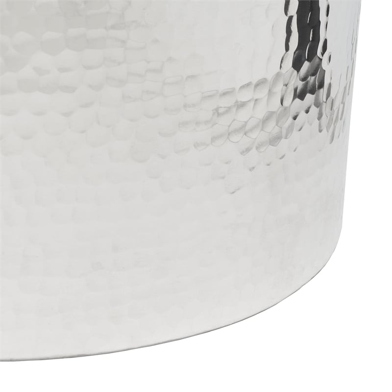 Safavieh Polonium Aluminum Accent Table in Silver
