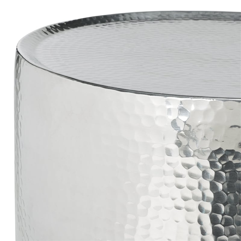 Safavieh Polonium Aluminum Accent Table in Silver