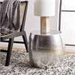 Safavieh Vanadium Aluminum Round Stool in Silver