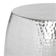 Safavieh Vanadium Aluminum Round Stool in Silver