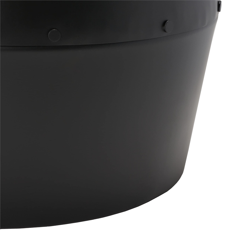 Safavieh Cerium Iron Drum Stool in Black