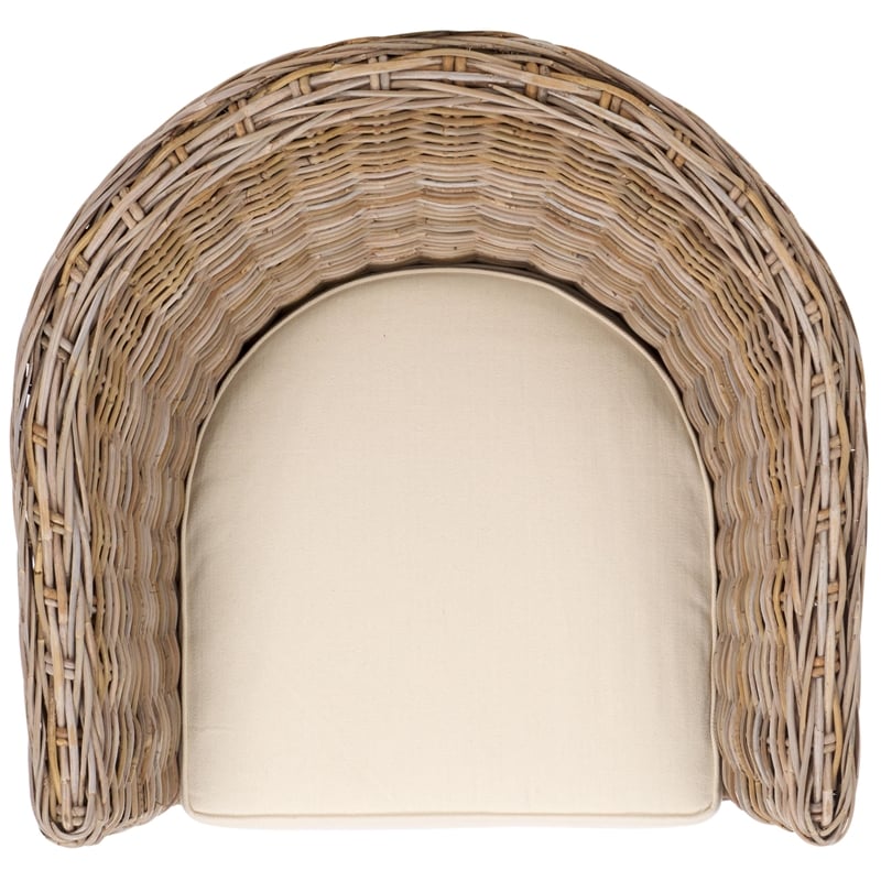 Safavieh Omni Wicker Barrel Chair in Natural Unfinished