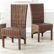 Safavieh Ridge Rattan  Dining Chair in Croco Color (Set of 2)