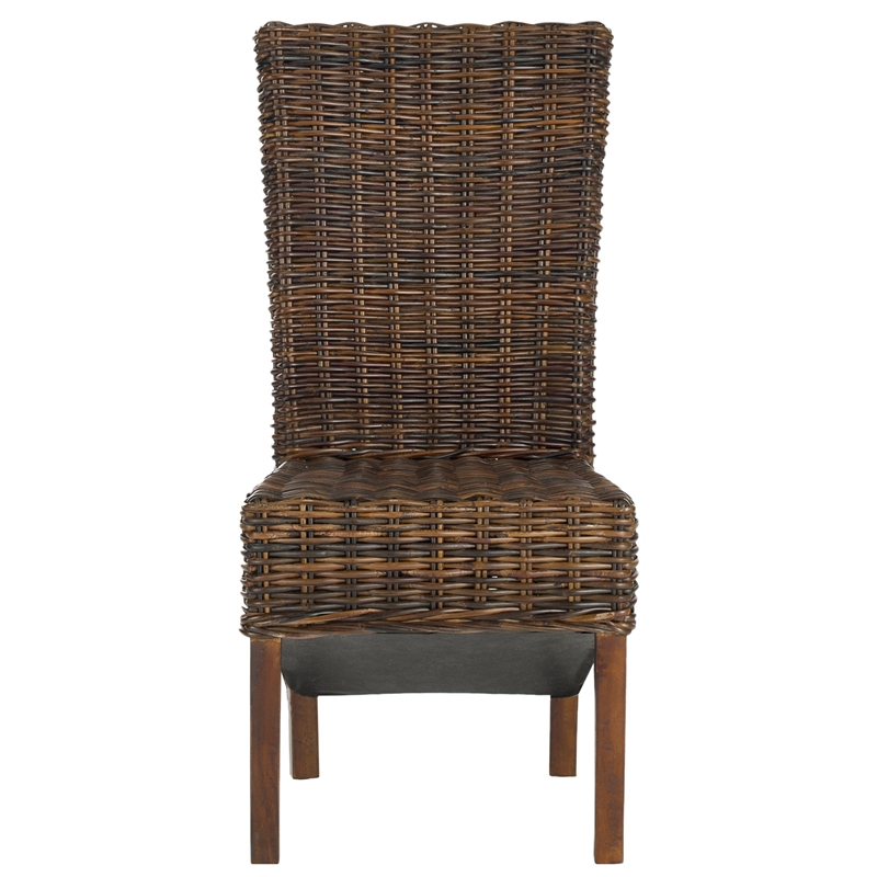 Safavieh Ridge Rattan  Dining Chair in Croco Color (Set of 2)