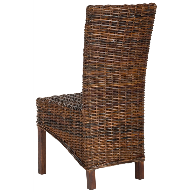 Safavieh Ridge Rattan  Dining Chair in Croco Color (Set of 2)