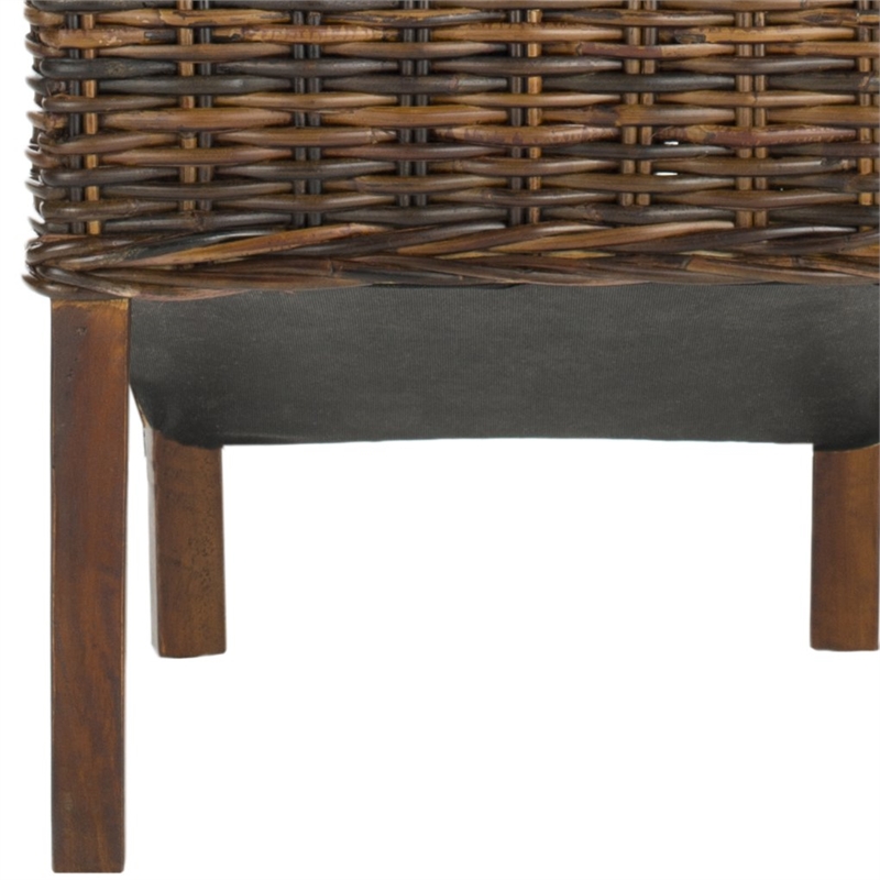 Safavieh Ridge Rattan  Dining Chair in Croco Color (Set of 2)
