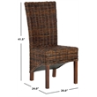 Safavieh Ridge Rattan  Dining Chair in Croco Color (Set of 2)