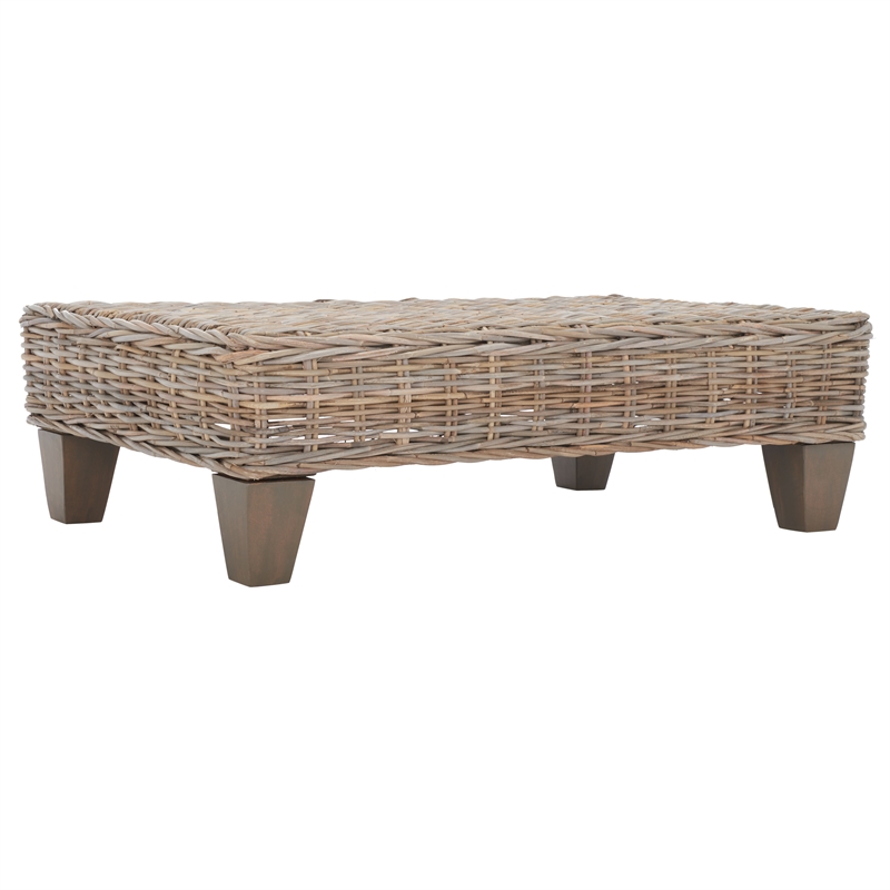 Safavieh Leary Wood Coffee Table in Natural / Taupe