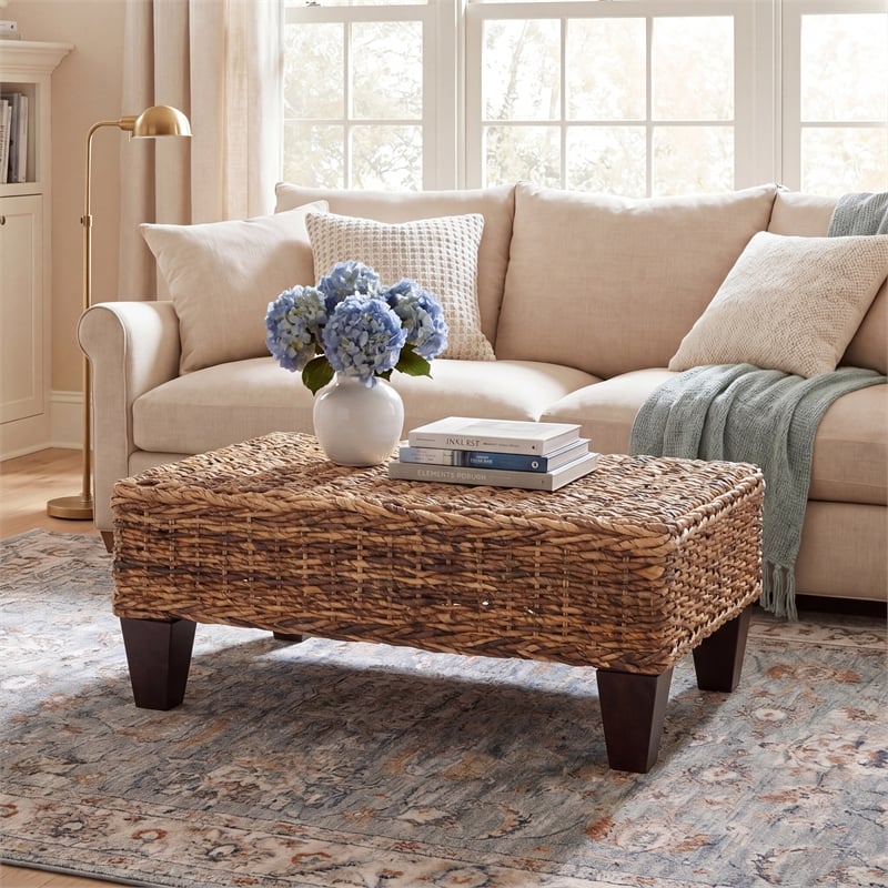 Safavieh Leary Wood Coffee Table in Natural / Brown