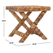 Safavieh Manor Wicker and Wooden Bench in Natural